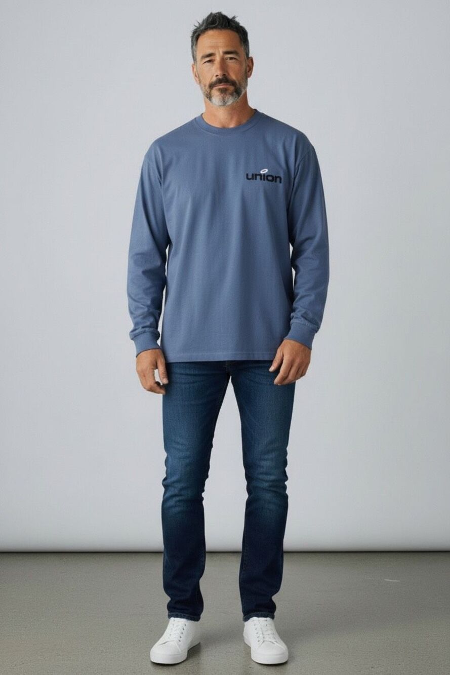 Union Los Angeles Underground Long Sleeve Blue Sz V/XXL Shirt